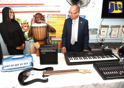 National Security Ministry Donates Musical Instruments to Kingston High School